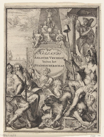 Title print: Hollands aeloude vryheid, buyten het stadhouderschap, Romeyn de Hooghe, 1704 - 1706 Canvas Print