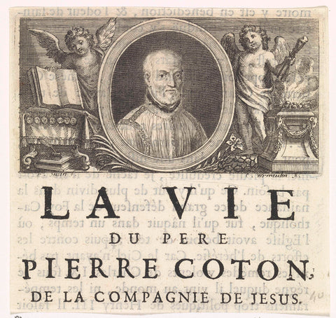 Portrait of Pierre Coton, Cornelis Martinus Vermeulen, 1688 Canvas Print