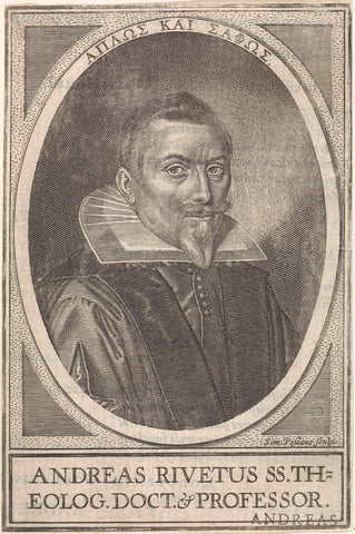 Portrait of André Rivet, Simon van de Passe, 1625 Canvas Print