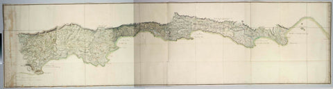 Map of the south coast of South Africa between Cape Agulhas and the Sundays River, Robert Jacob Gordon (attributed to), after 1789 - 1790 Canvas Print