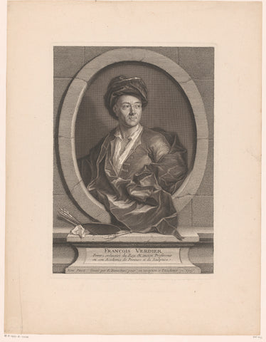 Portret van François Verdier, Etienne Desrochers, 1723 Canvas Print