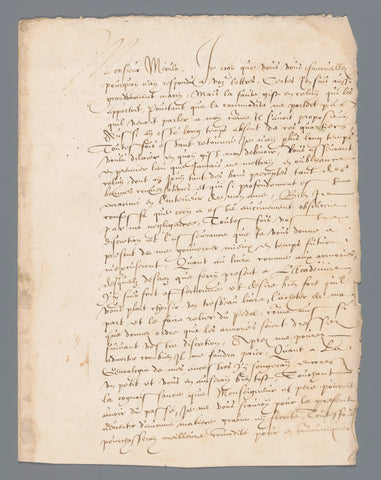 Letter from Floris van Pallandt, Count of Culemborg, Floris van Pallandt, 1598 Canvas Print