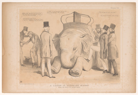 Cartoon about the appointment of Henry Hardinge as governor of India, John Doyle, 1844 Canvas Print