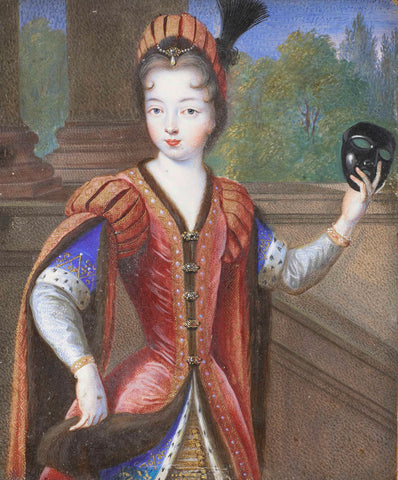 Portrait of a young woman, possibly Marguerite of Valois (1553-1615), daughter of Henry II, anonymous, 1690 - 1710 Canvas Print