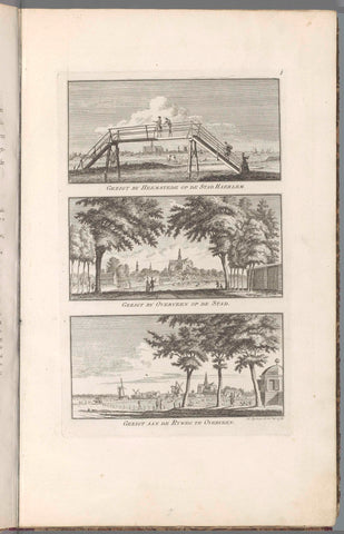 Views of the city of Haarlem from Heemstede and Overveen, Hendrik Spilman, 1763 Canvas Print