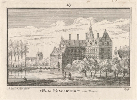 Huis Wolfswaard, Abraham Rademaker, 1727 - 1733 Canvas Print