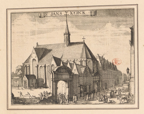 View of the Janskerk in Haarlem, Romeyn de Hooghe, 1688 - 1689 Canvas Print