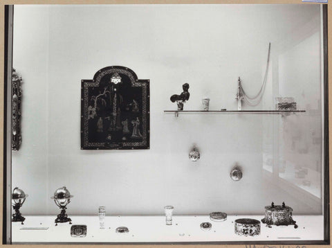 Display case with objects of (precious) metal, 1962 Canvas Print