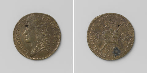 Shilling, James II, King of England, emergency coin from September 1689, anonymous, 1689 Canvas Print