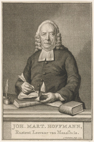 Portrait of Johannes Martinus Hoffman, Jacob Houbraken, 1774 Canvas Print