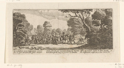 Detection of soldiers who misbehaved, Jacques Callot, 1677 - 1690 Canvas Print