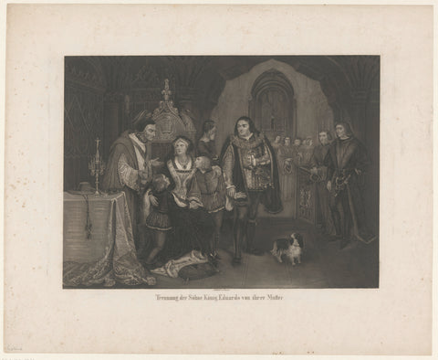 Education of the sons of King Edward IV of England after the death of their father, 1483, Friedrich Randel, 1816 - 1886 Canvas Print