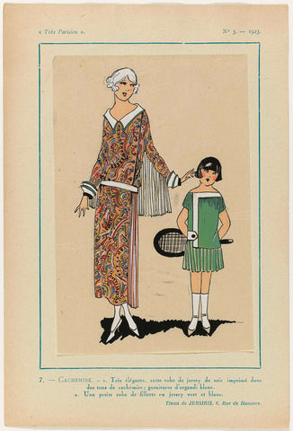 Très Parisien, 1923, No. 5: 7.- KASHMIR. - 1. Very elegant,..., anonymous, 1923 Canvas Print