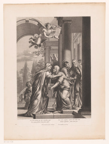 Visitation, Pierre Daret, 1614 - 1678 Canvas Print