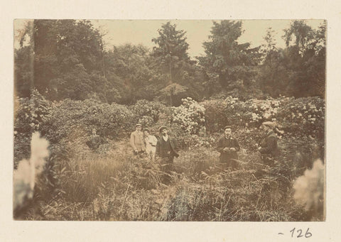 The friends of Dolph Kessler in the thickets of a forest near Gainsborough, Geldolph Adriaan Kessler, c. 1903 - c. 1904 Canvas Print