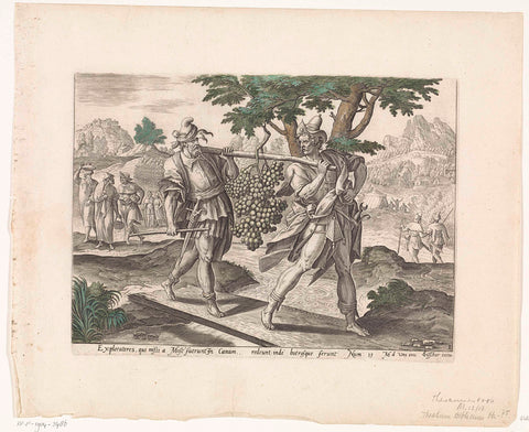 Return of the scouts from Canaan, Maerten de Vos, 1596 - 1639 Canvas Print