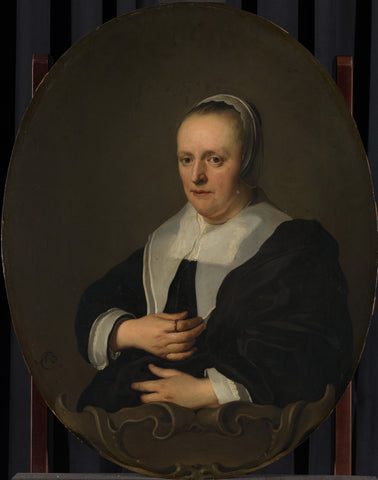 Portrait of Sara de Bie, Jacob Adriaensz. Backer, 1638 - 1651 Canvas Print