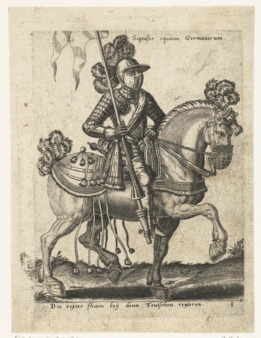 German rider in armor, Abraham de Bruyn (attributed to), 1577 Canvas Print