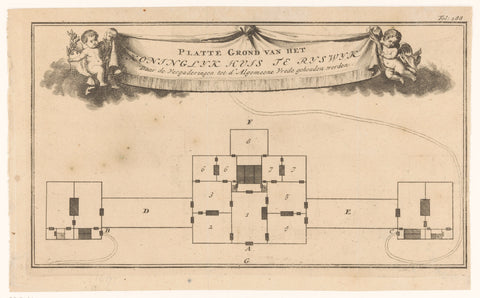 Map of the Huis ter Nieuburch in Rijswijk, 1697, anonymous, in or after 1697 Canvas Print