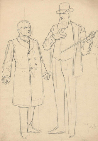 King Leopold and Loubet, Johan Braakensiek, 1868 - 1940 Canvas Print