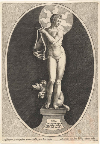 Zon (Sol), Jan Collaert (II), after 1585 - 1628 Canvas Print