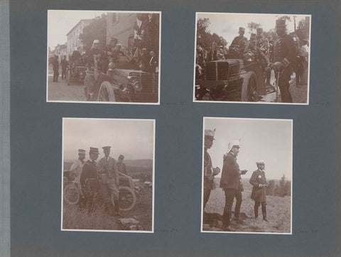 Soldiers at a car in France, anonymous, 1902 Canvas Print