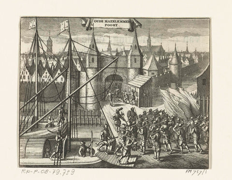 Attempt to take Amsterdam, 1577, anonymous, 1726 Canvas Print