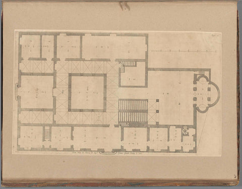 Plan of the ground floor of the Palazzo della Meridiana in Genoa, Nicolaes Ryckmans, 1622 Canvas Print