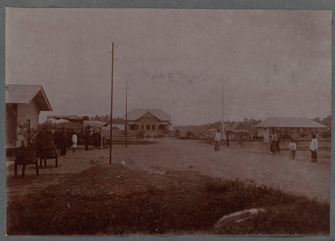 Inspector's house in a village, anonymous, 1903 - 1913 Canvas Print