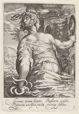 Prudence (Prudentia), Jacob Matham, 1601 - 1652 Canvas Print