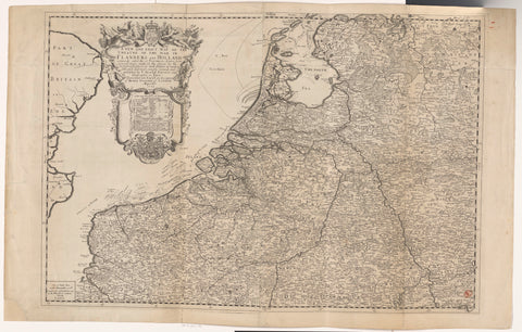 Map of Flanders and Holland, Charles Inselin, 1709 Canvas Print