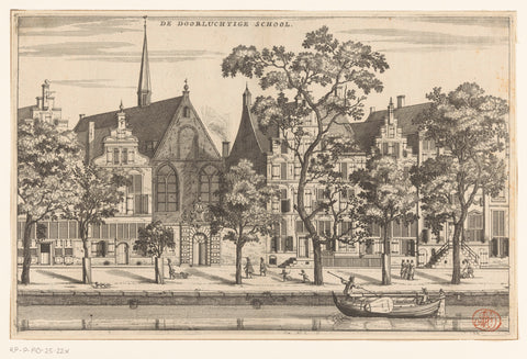 Gezicht op het Athenaeum Illustre te Amsterdam, Jacob van Meurs (possibly), 1663 - 1664 Canvas Print