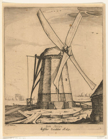 Zeemmolen, c. 1625, Dirk Eversen Lons, 1631 Canvas Print