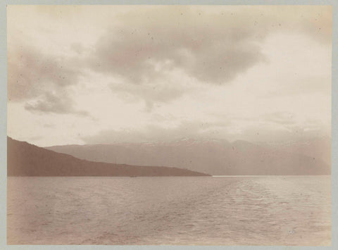 Mountain and seascape in Norway, as seen from the sea, Paul Güssfeldt (attributed to), 1889 Canvas Print