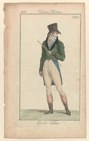 Journal des Dames et des Modes, Costume Parisien, 30 March 1808, (881): Grand Négligé, Pierre Charles Baquoy, 1808 Canvas Print