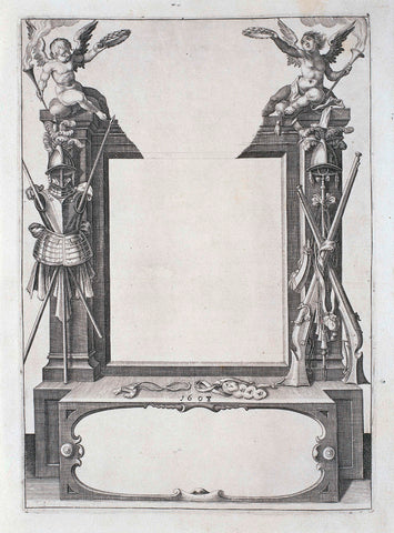 Titelblad voor de Wapenhandelinghe van Roers Musquetten ende Spiessen, Jacob de Gheyn (II), 1607 - 1608 Canvas Print