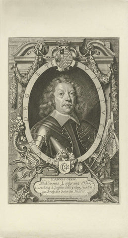 Portrait of Johann Geyso, Pieter de Jode (II), 1651 Canvas Print