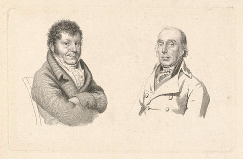 Portraits of Adriaan van der Willigen and Roeland van Eynden, Jacob Ernst Marcus, 1815 Canvas Print