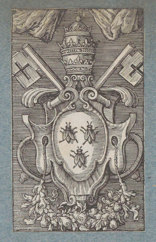 Papal coat of arms of Urban VIII, Christopher of Shechem (II), 1628 Canvas Print