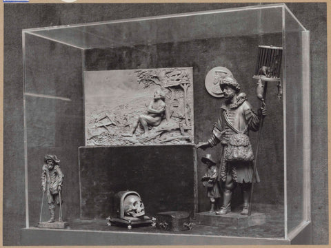 Showcase with various objects sculpture, c. 1959 Canvas Print