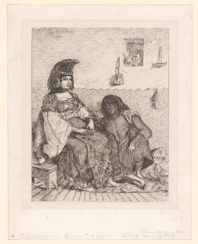 Jewish woman from Algiers, Eugène Delacroix, 1833 Canvas Print