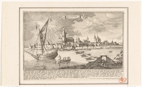 View of Deventer, Gaspar Bouttats, 1679 Canvas Print