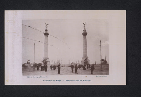 View of the Pont de Fragnée, the entrance to the 1905 World's Fair in Liège, anonymous, 1905 Canvas Print