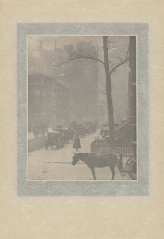 Straatgezicht in New York, Alfred Stieglitz, 1903 Canvas Print