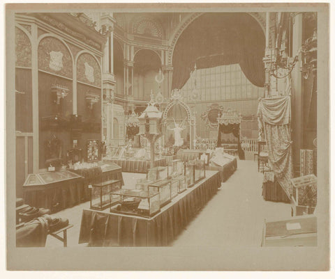 Interior of the Paleis voor Volksvlijt, Amsterdam, during an industrial exhibition (?) in 1892, E. van Elfrinkhoff, 1892 Canvas Print