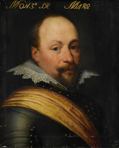 Portrait of Daniël de Hertaing, Lord of Marquette, Governor of Ostend, Jan Antonisz van Ravesteyn (workshop of), c. 1612 - c. 1633 Canvas Print