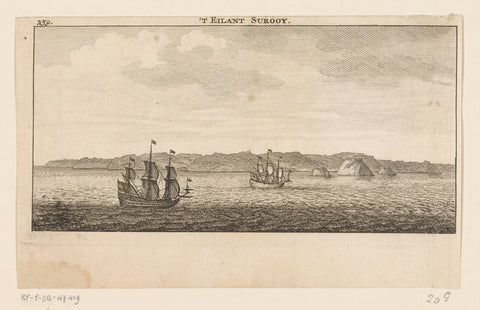 View of the island of Surooy, anonymous, 1714 Canvas Print