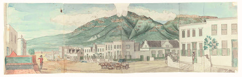 The Strandstraat in Cape Town, Jan Brandes, 1786 Canvas Print