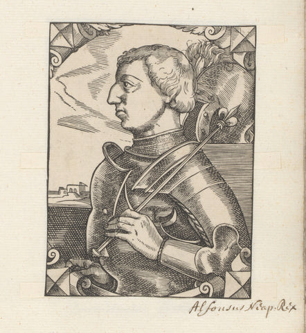 Portrait of Alfons V of Aragon, anonymous, 1549 - 1575 Canvas Print
