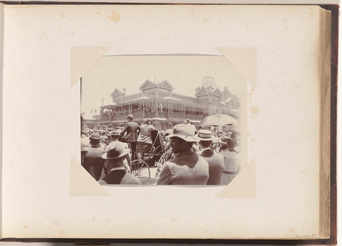 Crowd at a speech by the English consul A. Mensch in Johannesburg, Davies Bros., 1896 Canvas Print